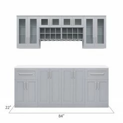 NewAge Products Home Bar 8 Piece Cabinet Set 38 NewAge Products Home Bar 8 Piece Cabinet Set