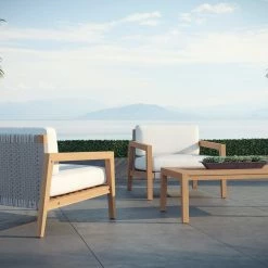 NewAge Products Patio Furniture Lakeside 3 Piece Set With Coffee Table 64 NewAge Products Patio Furniture Lakeside 3 Piece Set With Coffee Table