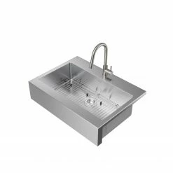 NewAge Products 36 In. Farmhouse Sink With Classic Pull Down Faucet
