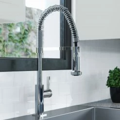 NewAge Products 19 In. Overmount Single Bowl Stainless Steel Sink With Coiled Pull Down Faucet Shop Kitchen Sets 27 NewAge Products 19 In. Overmount Single Bowl Stainless Steel Sink With Coiled Pull Down Faucet Shop Kitchen Sets