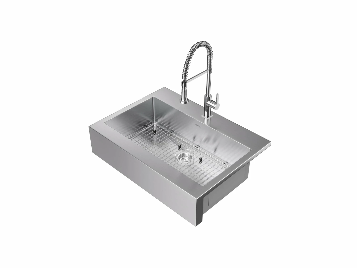 NewAge Products 36 In. Farmhouse Sink With Coiled Pull Down Faucet 9 NewAge Products 36 In. Farmhouse Sink With Coiled Pull Down Faucet