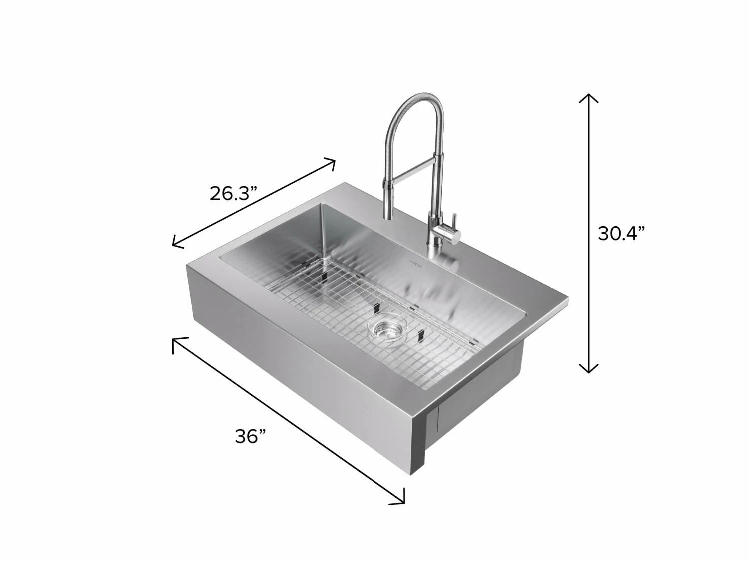 NewAge Products Shop Kitchen Sets 36 In. Farmhouse Sink With Flex Pull Down Faucet 10 NewAge Products Shop Kitchen Sets 36 In. Farmhouse Sink With Flex Pull Down Faucet
