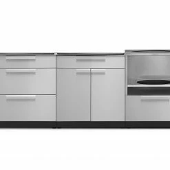 NewAge Products Outdoor Kitchen Stainless Steel 3 Piece Cabinet Set