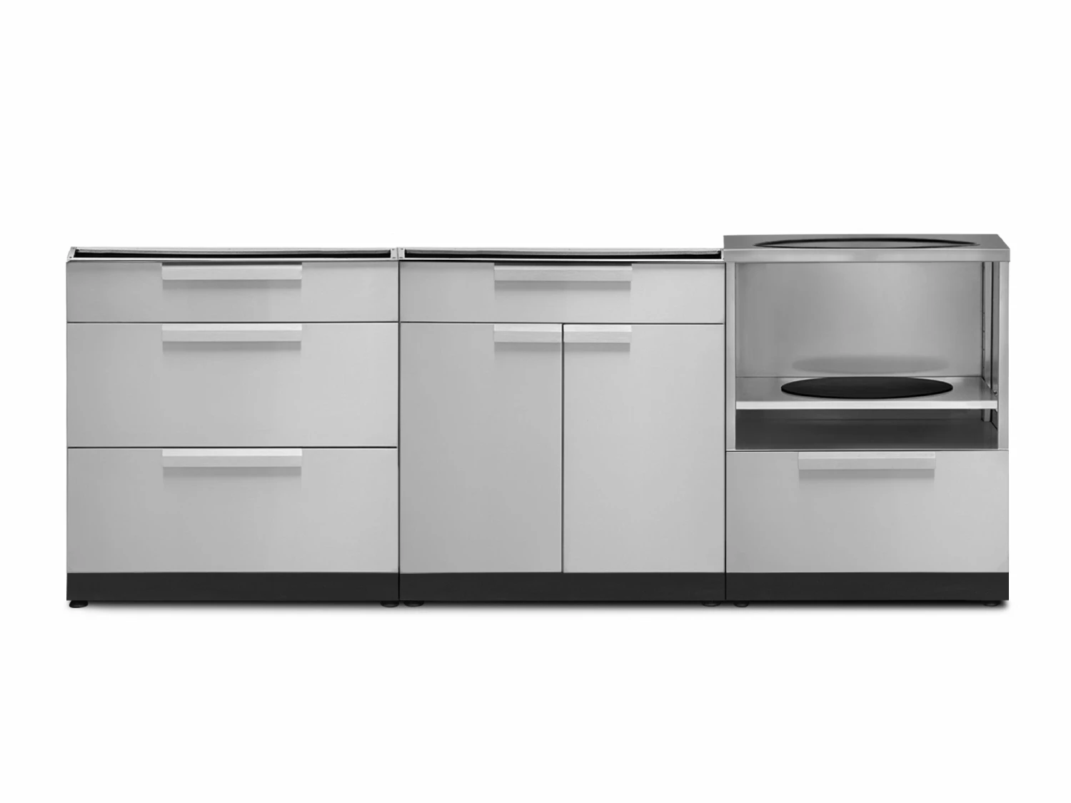 NewAge Products Outdoor Kitchen Stainless Steel 3 Piece Cabinet Set 1 NewAge Products Outdoor Kitchen Stainless Steel 3 Piece Cabinet Set
