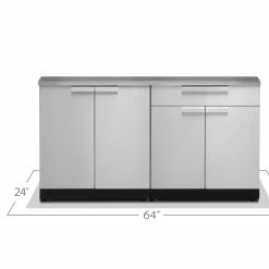 NewAge Products Outdoor Kitchen Stainless Steel 2 Piece Cabinet Set 22 NewAge Products Outdoor Kitchen Stainless Steel 2 Piece Cabinet Set