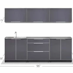 NewAge Products Outdoor Kitchen Aluminum 6 Piece Cabinet Set