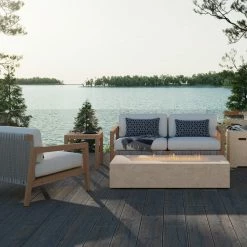 NewAge Products Lakeside 4 Seater Chat Set With Coffee Table And Side Table