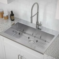 NewAge Products 36 In. Standard Sink With Flex Pull Down Faucet Shop Kitchen Sets 18 NewAge Products 36 In. Standard Sink With Flex Pull Down Faucet Shop Kitchen Sets