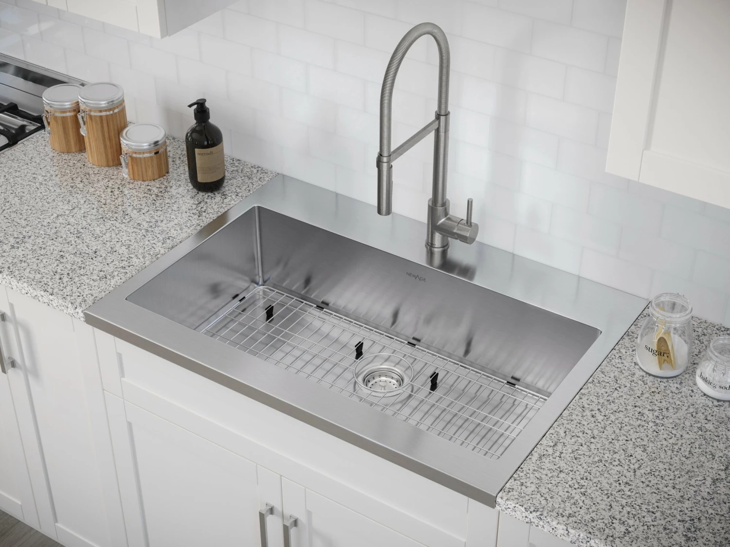 NewAge Products 36 In. Standard Sink With Flex Pull Down Faucet Shop Kitchen Sets 3 NewAge Products 36 In. Standard Sink With Flex Pull Down Faucet Shop Kitchen Sets