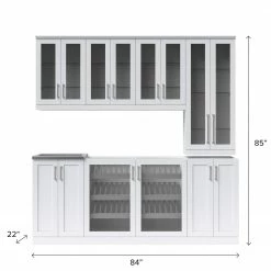 NewAge Products Home Wet Bar 8 Piece Cabinet Set - 21 Inch 22 NewAge Products Home Wet Bar 8 Piece Cabinet Set - 21 Inch