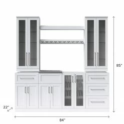 NewAge Products Home Wet Bar 9 Piece Cabinet Set - 21 Inch 22 NewAge Products Home Wet Bar 9 Piece Cabinet Set - 21 Inch