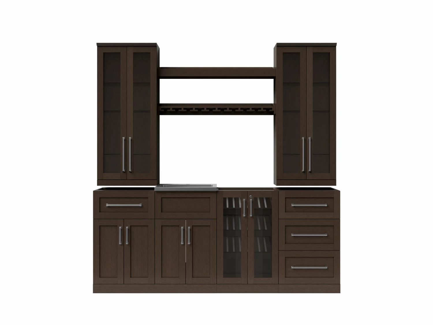 NewAge Products Home Wet Bar 9 Piece Cabinet Set - 21 Inch 11 NewAge Products Home Wet Bar 9 Piece Cabinet Set - 21 Inch