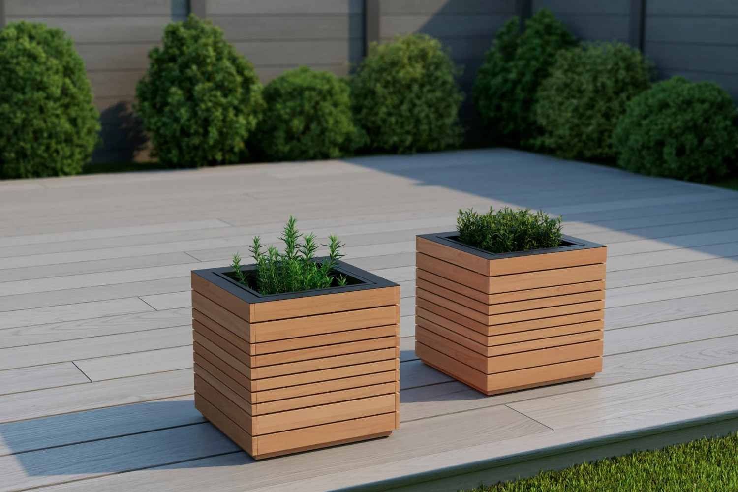 NewAge Products Rhodes Square Planter (Set Of 2) Planter Boxes 3 NewAge Products Rhodes Square Planter (Set Of 2) Planter Boxes