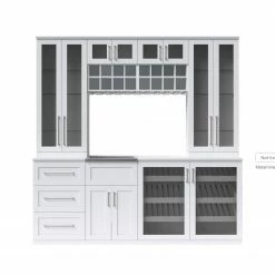 NewAge Products Home Bar 8 Piece Cabinet Set - 21 Inch