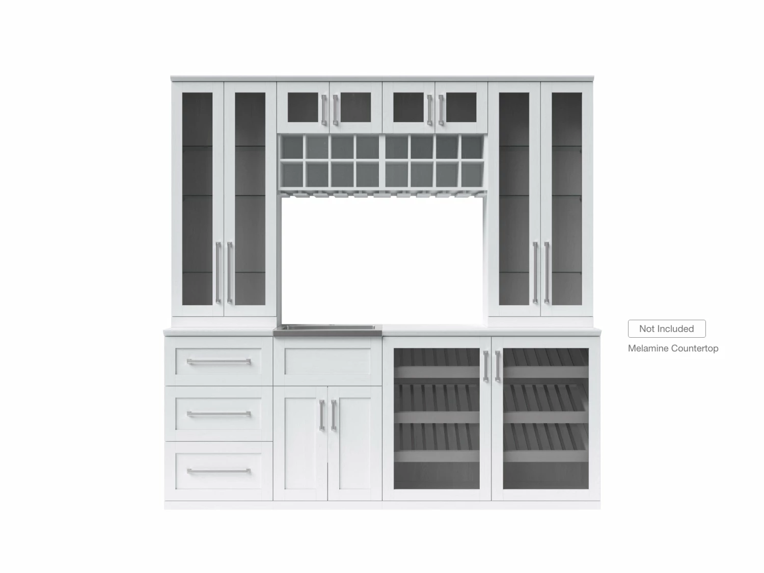 NewAge Products Home Bar 8 Piece Cabinet Set - 21 Inch 2 NewAge Products Home Bar 8 Piece Cabinet Set - 21 Inch