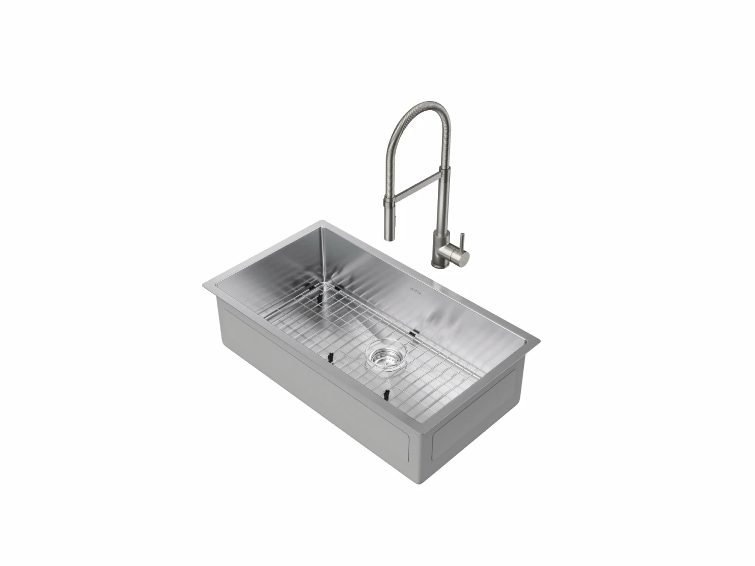 NewAge Products Shop Kitchen Sets 32 In. Undermount Single Bowl Stainless Steel Sink With Flex Pull Down Faucet 1 NewAge Products Shop Kitchen Sets 32 In. Undermount Single Bowl Stainless Steel Sink With Flex Pull Down Faucet