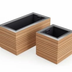NewAge Products Rhodes Square Planter & Rectangular Planter (Set Of 2)