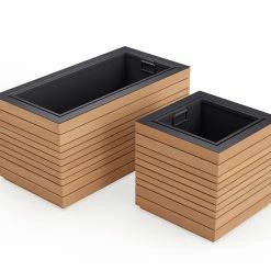 NewAge Products Rhodes Square Planter & Rectangular Planter (Set Of 2)