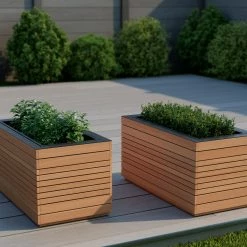 NewAge Products Rhodes Rectangular Planter (Set Of 2) Planter Boxes 27 NewAge Products Rhodes Rectangular Planter (Set Of 2) Planter Boxes