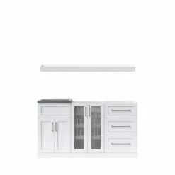 NewAge Products Home Wet Bar 5 Piece Cabinet Set - 21 Inch