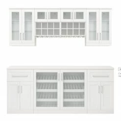 NewAge Products Home Bar 7 Piece Cabinet Set