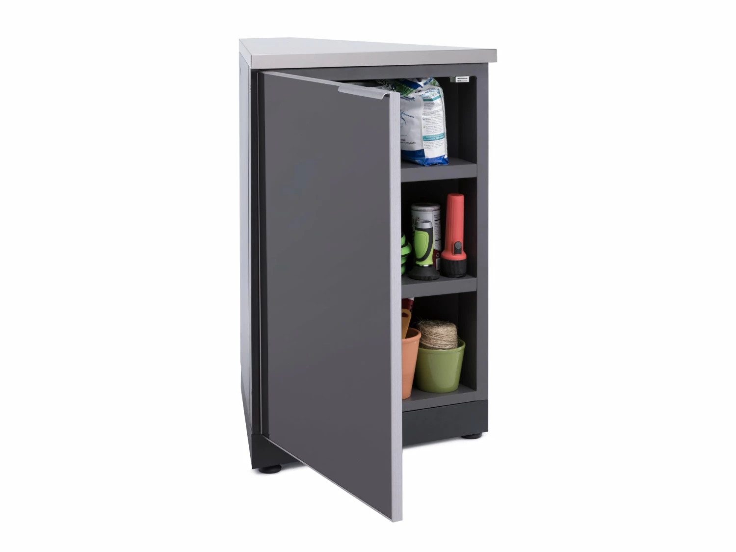 NewAge Products Outdoor Kitchen Aluminum 45 Degree Corner Cabinet - Slate Gray 3 NewAge Products Outdoor Kitchen Aluminum 45 Degree Corner Cabinet - Slate Gray