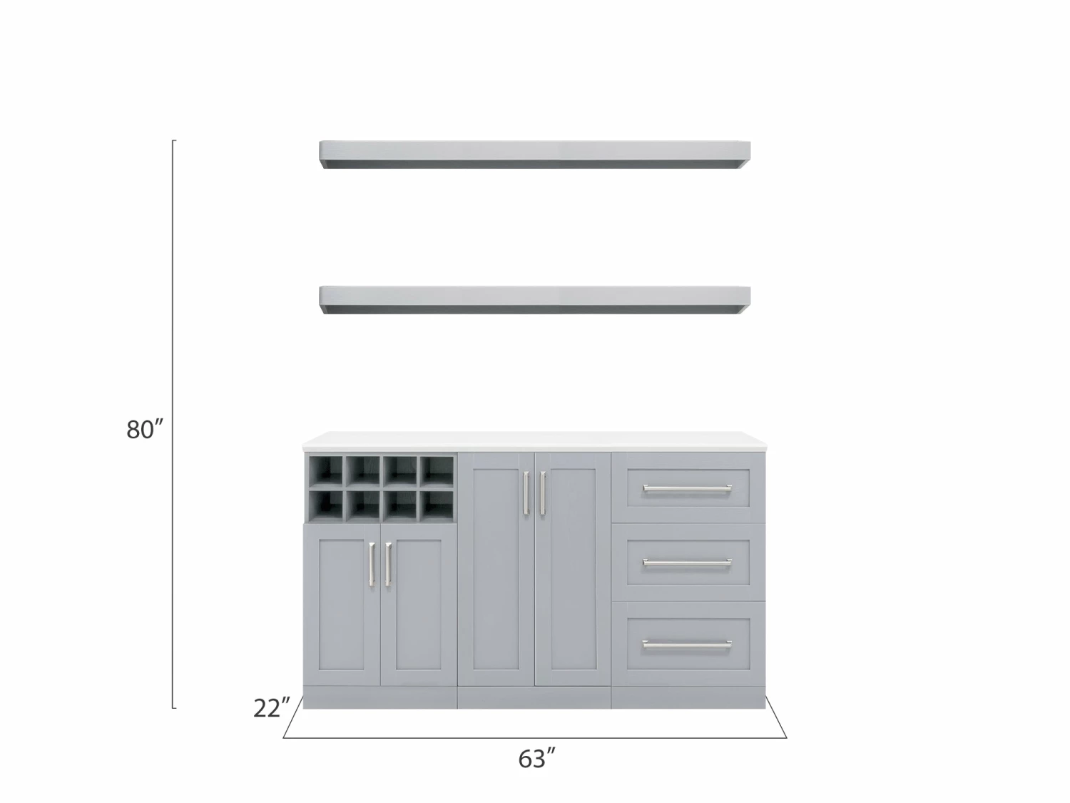 NewAge Products Home Bar 5 Piece Cabinet Set 12 NewAge Products Home Bar 5 Piece Cabinet Set