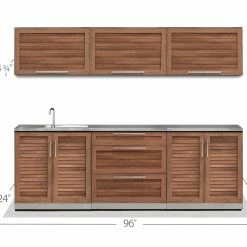 NewAge Products Outdoor Kitchen Stainless Steel 6 Piece Cabinet Set 44 NewAge Products Outdoor Kitchen Stainless Steel 6 Piece Cabinet Set
