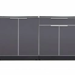 NewAge Products Outdoor Kitchen Aluminum 2 Piece Cabinet Set