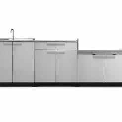 NewAge Products Outdoor Kitchen Stainless Steel 3 Piece Cabinet Set