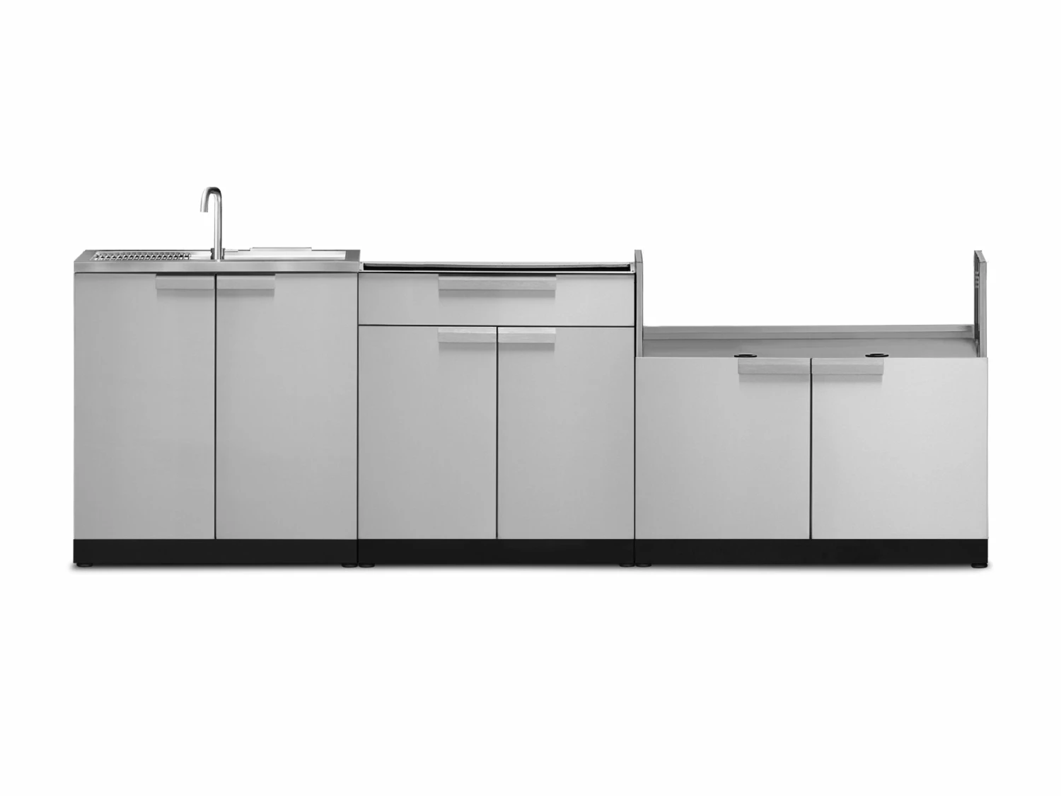 NewAge Products Outdoor Kitchen Stainless Steel 3 Piece Cabinet Set 1 NewAge Products Outdoor Kitchen Stainless Steel 3 Piece Cabinet Set
