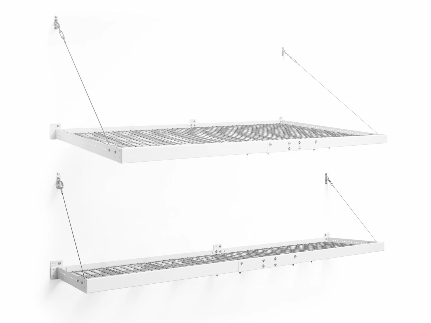 NewAge Products Pro Series 4 Ft. X 8 Ft. And 2 Ft. X 8 Ft. Wall Mounted Steel Shelf Set Large Storage Solutions 11 NewAge Products Pro Series 4 Ft. X 8 Ft. And 2 Ft. X 8 Ft. Wall Mounted Steel Shelf Set Large Storage Solutions