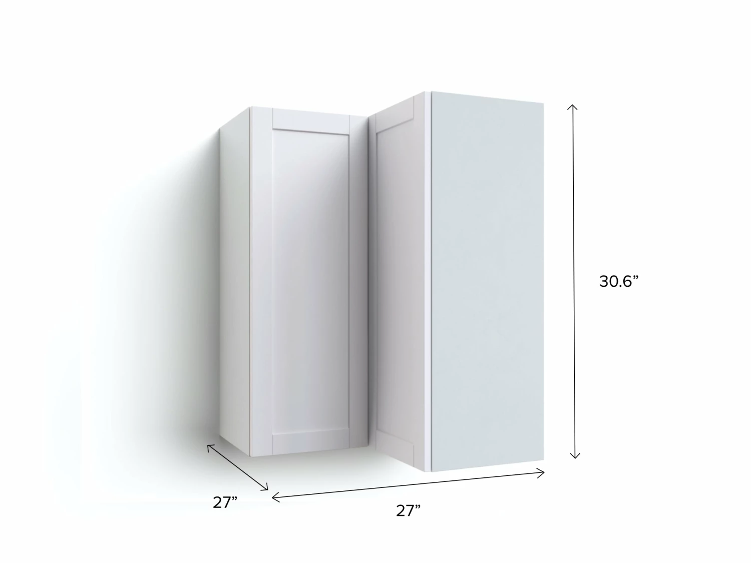 NewAge Products Home Corner Wall Cabinet - 27 Inch 8 NewAge Products Home Corner Wall Cabinet - 27 Inch