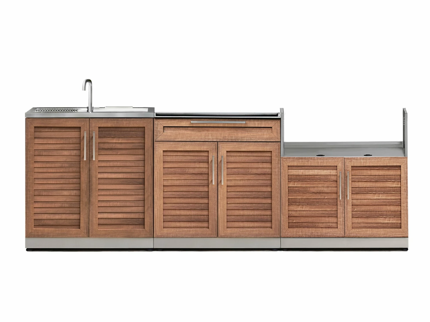 NewAge Products Outdoor Kitchen Stainless Steel 3 Piece Cabinet Set 10 NewAge Products Outdoor Kitchen Stainless Steel 3 Piece Cabinet Set