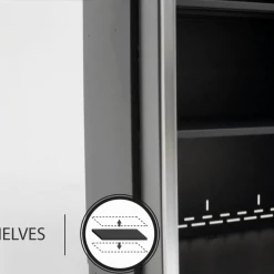 NewAge Products Pro Series Black 36" Locker Shelves (Pack Of 2) With Pins Garage Storage 11 NewAge Products Pro Series Black 36