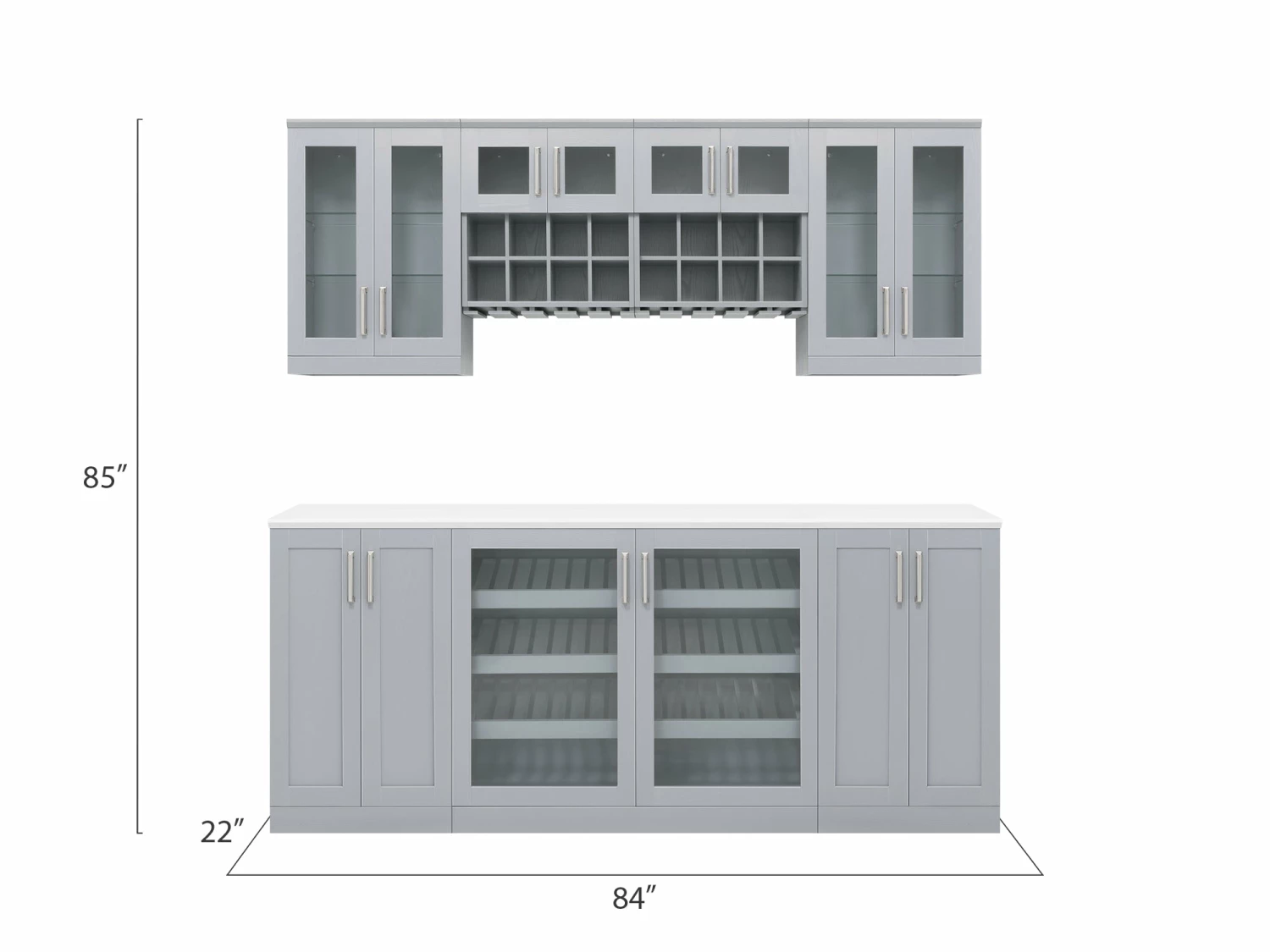 NewAge Products Home Bar 7 Piece Cabinet Set 11 NewAge Products Home Bar 7 Piece Cabinet Set