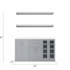 NewAge Products Home Bar 5 Piece Cabinet Set 37 NewAge Products Home Bar 5 Piece Cabinet Set