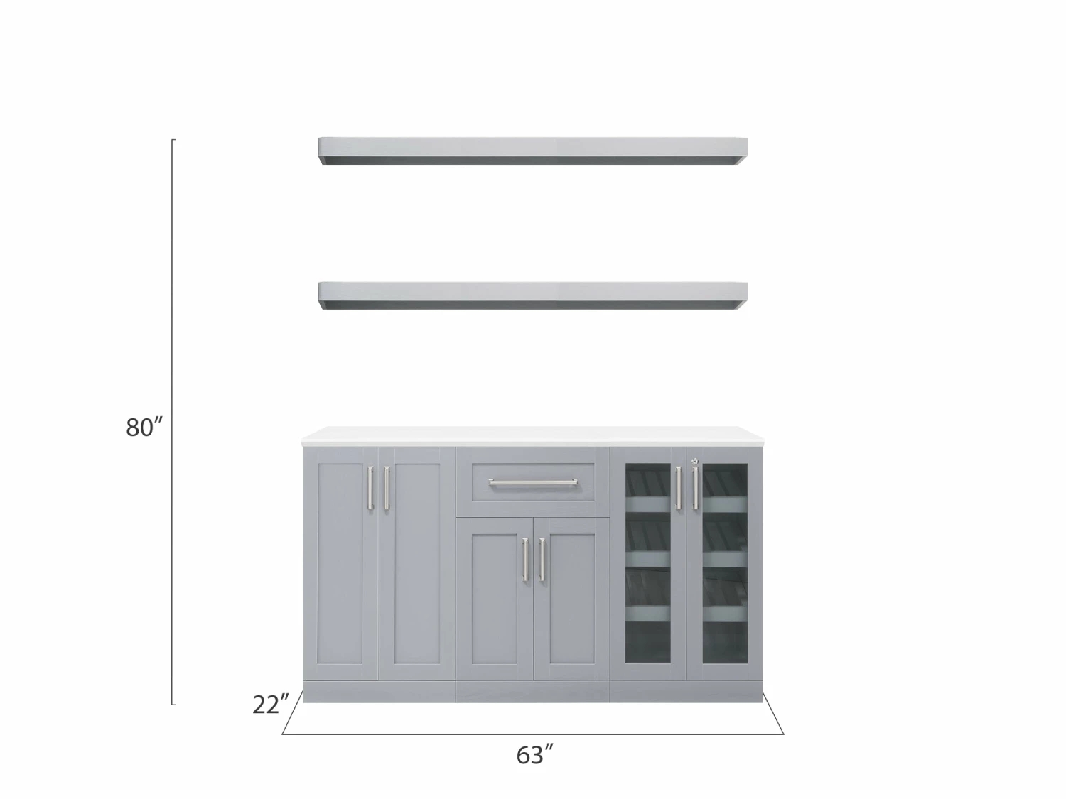 NewAge Products Home Bar 5 Piece Cabinet Set 12 NewAge Products Home Bar 5 Piece Cabinet Set