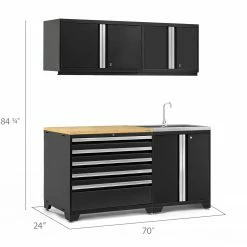 NewAge Products Pro Series 5 Piece Cabinet Set Wall Cabinets 79 NewAge Products Pro Series 5 Piece Cabinet Set Wall Cabinets