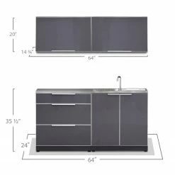 NewAge Products Outdoor Kitchen Aluminum 4 Piece Cabinet Set 16 NewAge Products Outdoor Kitchen Aluminum 4 Piece Cabinet Set