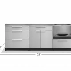 NewAge Products Outdoor Kitchen Stainless Steel 3 Piece Cabinet Set 27 NewAge Products Outdoor Kitchen Stainless Steel 3 Piece Cabinet Set