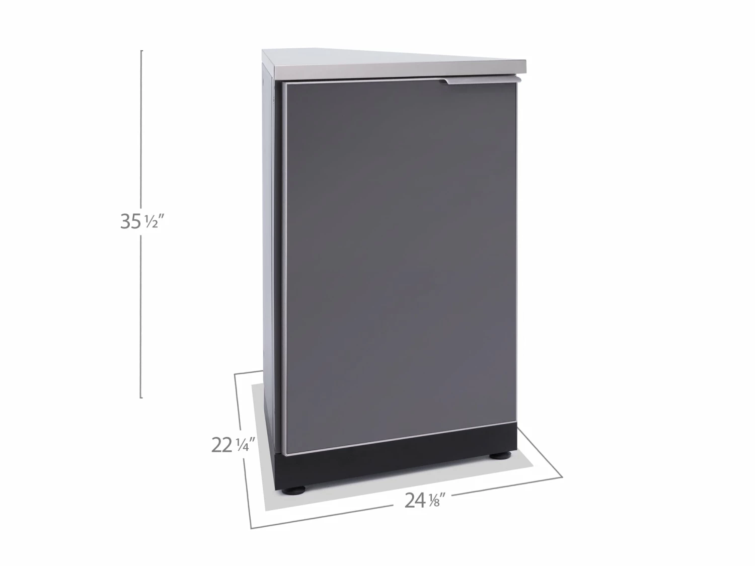 NewAge Products Outdoor Kitchen Aluminum 45 Degree Corner Cabinet - Slate Gray 4 NewAge Products Outdoor Kitchen Aluminum 45 Degree Corner Cabinet - Slate Gray