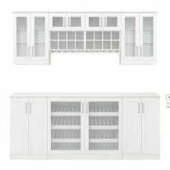 NewAge Products Home Bar 7 Piece Cabinet Set