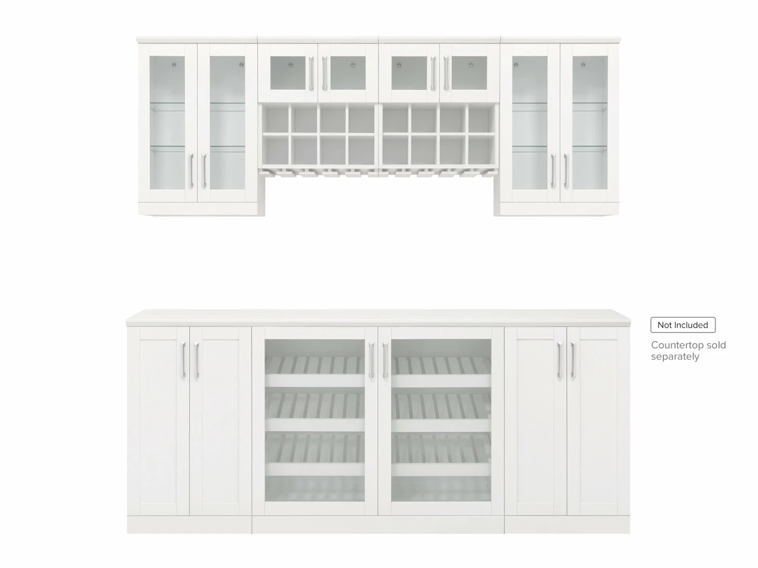 NewAge Products Home Bar 7 Piece Cabinet Set 1 NewAge Products Home Bar 7 Piece Cabinet Set
