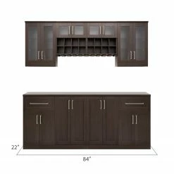 NewAge Products Home Bar 8 Piece Cabinet Set 47 NewAge Products Home Bar 8 Piece Cabinet Set
