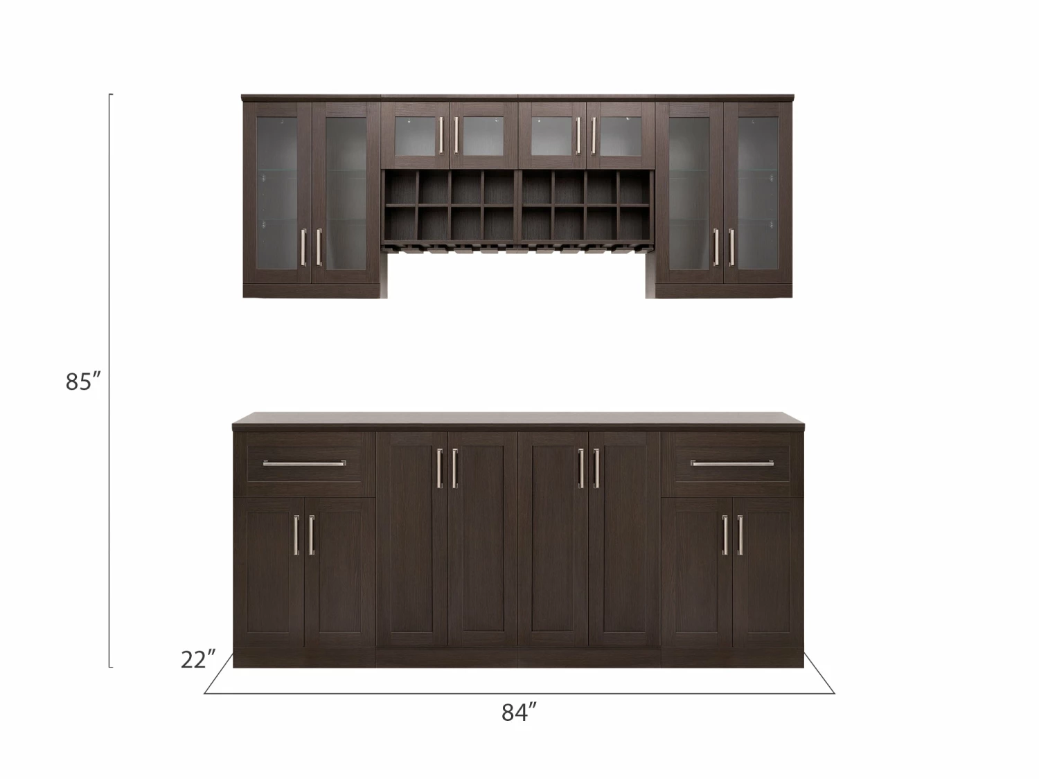 NewAge Products Home Bar 8 Piece Cabinet Set 21 NewAge Products Home Bar 8 Piece Cabinet Set