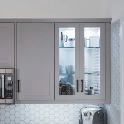 NewAge Products Pantry Cabinets Home Two Glass Door Wall Cabinet