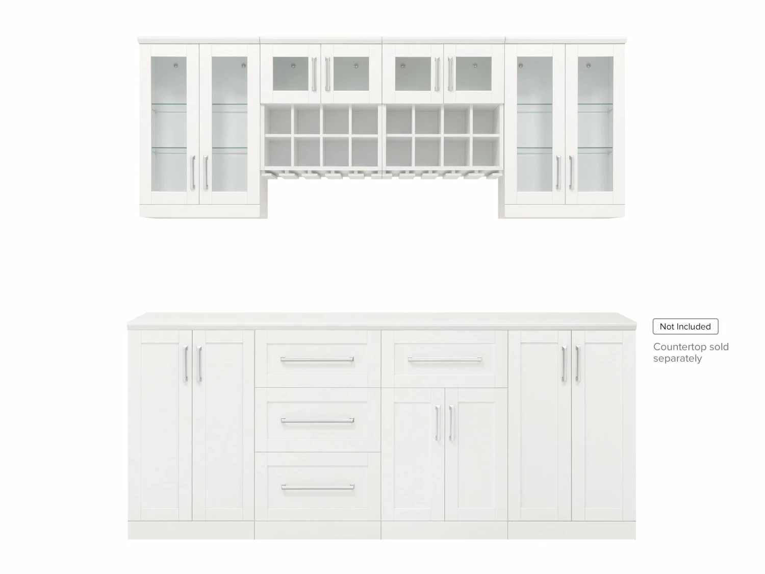 NewAge Products Home Bar Cabinets Home Bar 8 Piece Cabinet Set 1 NewAge Products Home Bar Cabinets Home Bar 8 Piece Cabinet Set