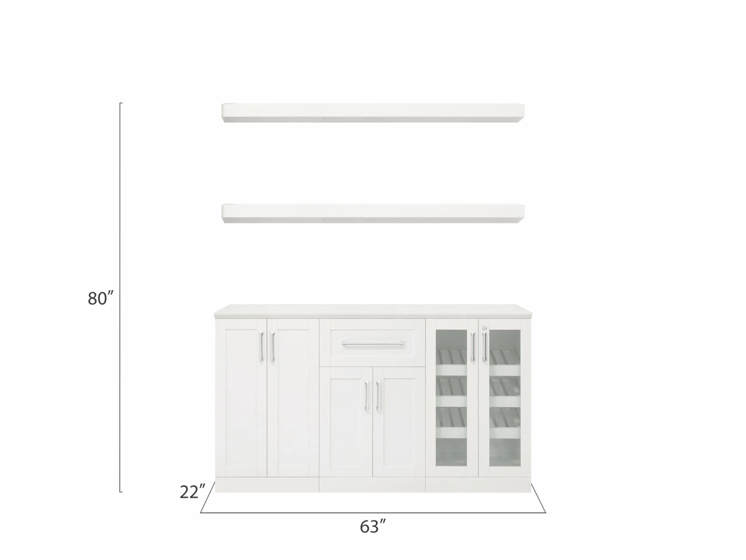 NewAge Products Home Bar 5 Piece Cabinet Set 3 NewAge Products Home Bar 5 Piece Cabinet Set