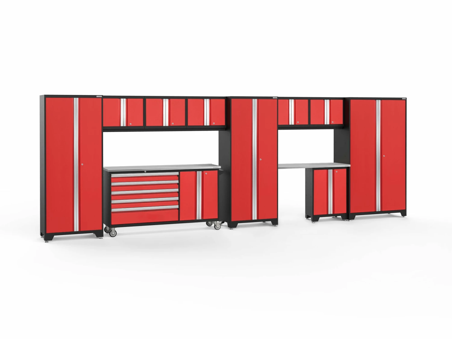 NewAge Products Garage Storage Systems Bold Series 11 Piece Cabinet Set 48 NewAge Products Garage Storage Systems Bold Series 11 Piece Cabinet Set